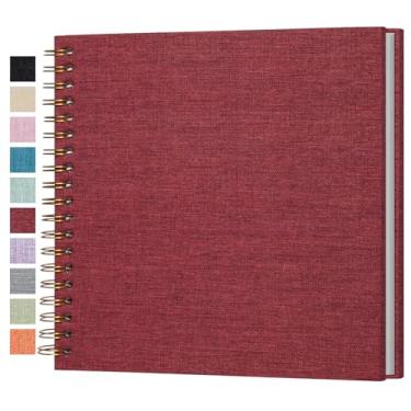 Imagem de Cherrich Álbum De Fotos 25X25 Cm, Capa Linho Para Casamento, Bebê, Família, Formatura, Cachorro, Férias