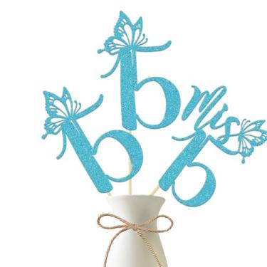 Imagem de LANKBACK Palitos Para Centro De Mesa Mis 15, Decorações Feliz Aniversário 15 Anos, Olá Cheers To Years Old, Suprimentos Festa Aniversário, 12 Peças, Lake Blue…