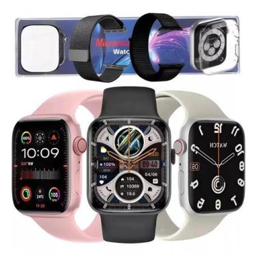 Imagem de Relogio Watch X 45mm Serie 10 Super Amoled Chat GPT Pulseira Extra Com