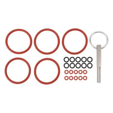 Imagem de Conjunto de Juntas de Vedação de Silicone para Máquina de café, 25 Peças, Substituição Com Ferramenta de Reparo, Evita Vazamento de água e Gás