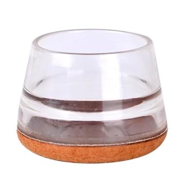 Imagem de 4 Peças Protetor de Pe de Cadeira silicone, 5 * 5 * 5CM Protetor de Pe de Cadeira, Protetores de Piso de Cadeira de Silicone com Almofadas de Feltro, Protetores de Pé de Cadeira de Silicone