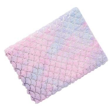 Imagem de Acouto Caderno Elegante de Diário de Pelúcia Em Cor Gradiente Com 80 Páginas - Diário Multifuncional para Estudantes e Escritores (Escama de Peixe)