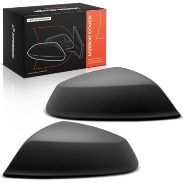 Imagem de A-Premium 2 peças de tampas de espelho retrovisor do lado do motorista e do passageiro - compatível com Audi Q5 SQ5 2018-2024 - cinza preparado, com orifício de seta, sem furo Blis