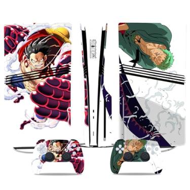 Imagem de MaD Vision Conjunto de películas de vinil extraduráveis para PS5 Pro + 5 pares de anéis de mira | Kit de adesivos resistentes a arranhões para PlayStation 5 + 2 controles – para design de uma peça