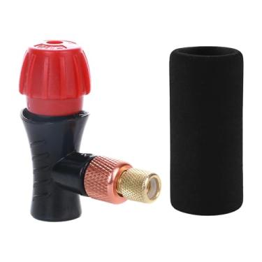 Imagem de Zxpjkyu Inflador de Pneus de CO2, Bomba de CO2 para Pneus, Bico Reforçado para Uso Esportivo, Capa de Esponja Preta