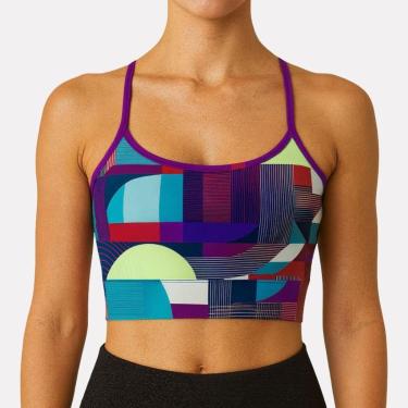 Imagem de Top Fitness De Alcinha sem Bojo Poliéster Moda Fitness Feminina-Feminino