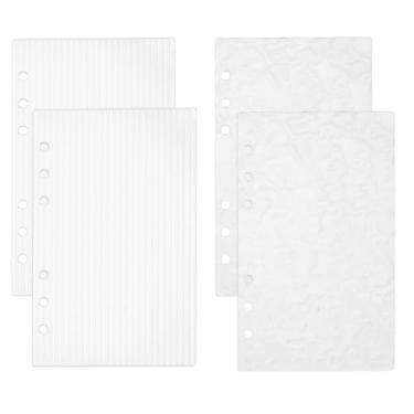 Imagem de SUPERFINDINGS 4 peças, 2 estilos, fichários de acrílico transparente, agenda A6, pastas de folhas soltas, recarregáveis, 6 anéis, agenda de viagem, caderno para planejadores de diários