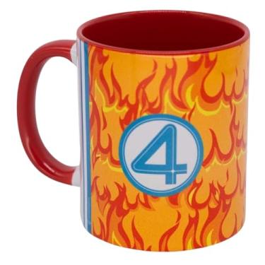 Imagem de Zonacriativa - Caneca Pop Tocha Humana Quarteto Fantástico Marvel 350ml | Porcelana, estampa de qualidade e ideal para o café dos heróis