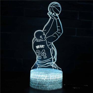 Imagem de Lâmpada de ilusão 3D Night Light Kobe Bryant Anime Decor