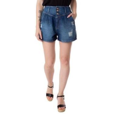 Imagem de Short Jeans Feminino Max Denim Hot Pant Azul-Feminino