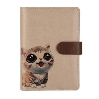 Imagem de U5GAAALPPQ9 Composição Caderno de folhas soltas PU capa de couro sintético menina coração conta fichário encadernação reunião caderno de negócios diário de 80 páginas (cor: M-3) (M 2)