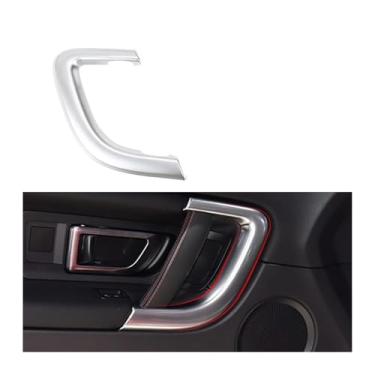 Imagem de Interior do carro esquerda direita maçaneta da porta decorativa chrome guarnição capa tira Compatível com landrover/discovery sport 2015-2019 lr076101 lr076102(Plating Cover R)