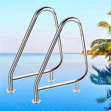 Imagem de Corrimão de segurança de piscina de aço inoxidável 304 para piscinas internas e externas