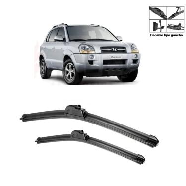 Imagem de Kit Palheta Limpador Parabrisa Para-brisa Dianteiro Hyundai Tucson 2004 à 2016