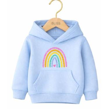 Imagem de Moletom Canguru Infantil Estampa Arco Iris 1016 Confortável Casual Dia
