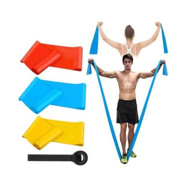 Imagem de Conjunto De 3 Faixas Elásticas De Resistência Para Yoga, Pilates, Exer
