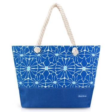 Imagem de Bolsa de Praia Feminina Grande Piscina Feira Verão Grande Transversal 