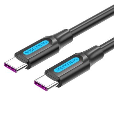 Imagem de Cabo Usb-c P/ Tipo-c Turbo 2m 100W 5a Carga Rápida Vention - Bbacomerc