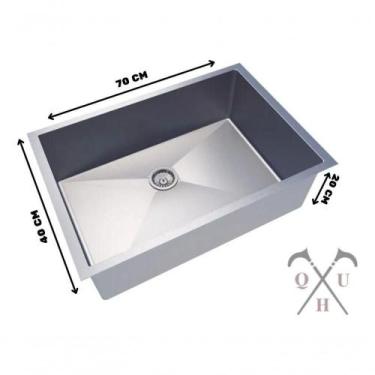 Imagem de Pia Cuba Elegante De Inox Cozinha Para Lavar Louça - TECHNOX