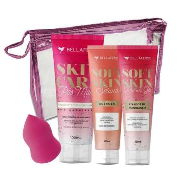 Imagem de Kit Limpeza Facial Sabonete Demaquilante Sérum Acerola - Bella Femme