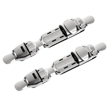 Imagem de Tongina 2 peças ajustáveis de molinete de roda de peixe para vara de pescar, clipe de vara de pesca, faça você mesmo, prata, G