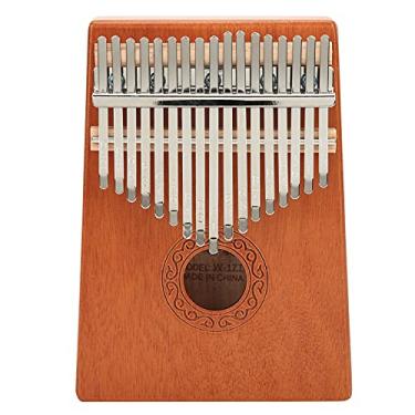 Imagem de Eujgoov Kalimba de 17 teclas, piano de polegar de mogno mini instrumento musical portátil