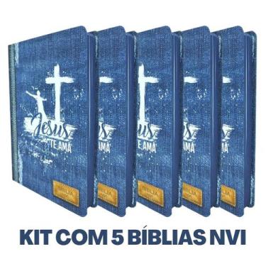 Imagem de Kit Para Estudo Bíblico 5 Bíblias Letra Normal Versão Nvi Várias Capas
