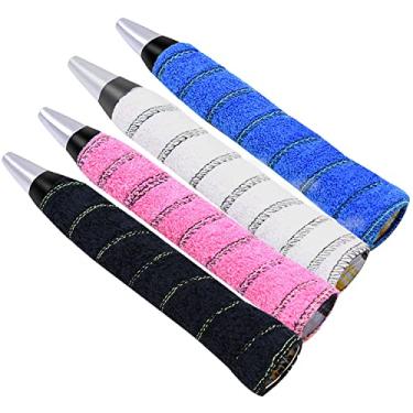 Imagem de Raquete de Toalhamento, Toalha de Algodão Super Absorvente, Fita Antiderrapante Absorb Suor, Proteção de Alças para Tênis Badminton Racquetball Squash Baseball