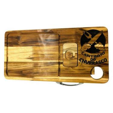 Imagem de Tábua De Carnes Churrasco Inteligente Gaveta E Porta Lata