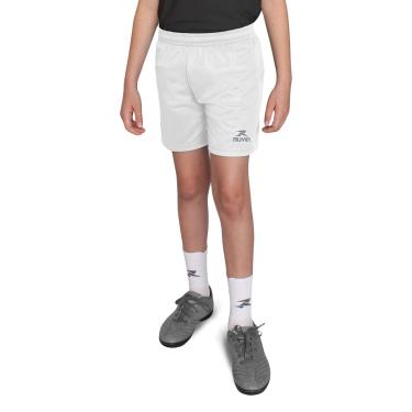 Imagem de Short Esportivo Basic Muvin – Infantil – Calção Esportivo – Bermuda Futebol - Tecnologia Dry – Voleibol – Handebol – Futevôlei – Beach Tennis – Confortável – Leve – Treino – Atividade Física (6, Branco)