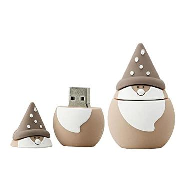 Imagem de Pen Drive USB em forma de boneco de neve de 16 GB, pen drive USB 2.0, pen drive USB 2.0, pen drive, pen drive, pen drive, cartão de memória, armazenamento externo, disco USB (marrom)