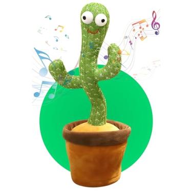 Imagem de Cacto Brinquedo Dançante Falante Toca 120 Músicas Tik Tok Imita Grava Repete a Voz Pisca Luzes Pelúcia Infantil