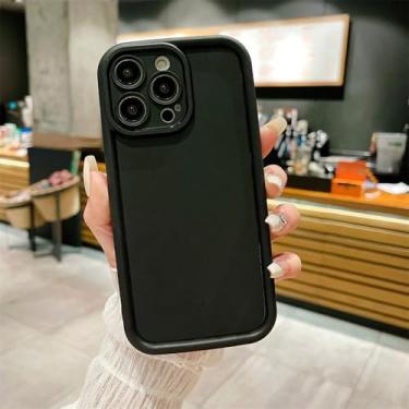 Imagem de Capa de telefone de cor sólida de silicone macio para Samsung A54 5g Case A34 A53 A52 A32 A52S A24 A25 A14 S23 Ultra S20 S21 FE Capa fosca, preta, para A05