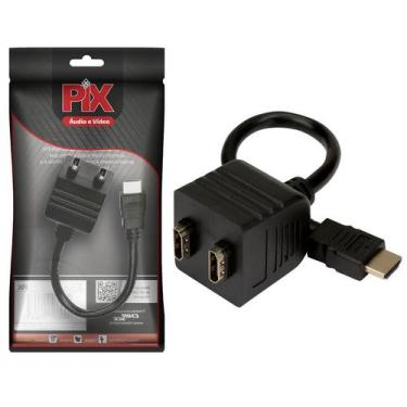 Imagem de Cabo Divisor Hdmi 1 Entrada Para 2 Saídas - Fullhd 4k 3d - PIX