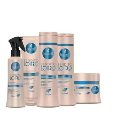 Imagem de Kit Haskell Bendito Loiro Sh Cond Máscara 300ml 5 Itens Completo