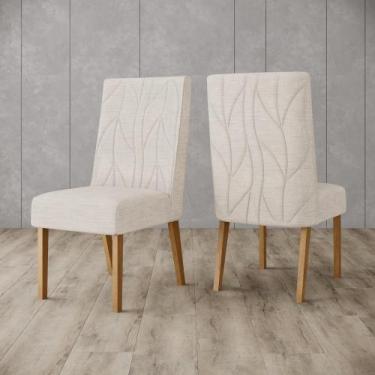 Imagem de Kit 4 Cadeiras Eloa Nature/Linho - Henn - LM DECOR