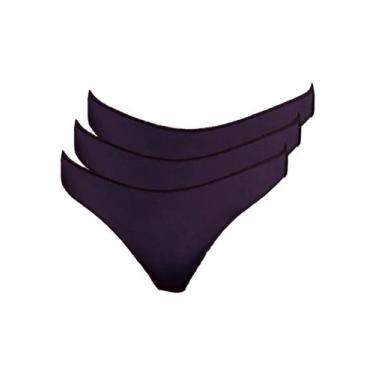 Imagem de Kit com 3 Calcinhas Fio Dental Hope 37840, Preto, M