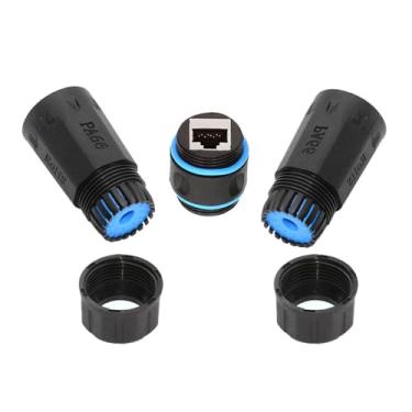 Imagem de xiwai Conector IP68 à prova d'água RJ45 fêmea para acoplador fêmea CAT6 M20 porca de bloqueio Ethernet adaptador de extensão de rede Ethernet