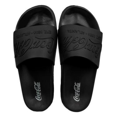 Imagem de Chinelo Coca Cola Slide Injetado Coke Bold Feminino Preto