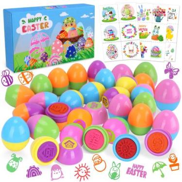 Imagem de Ovos de Páscoa Kiddelo pré-preenchidos com brinquedos e carimbos, paco