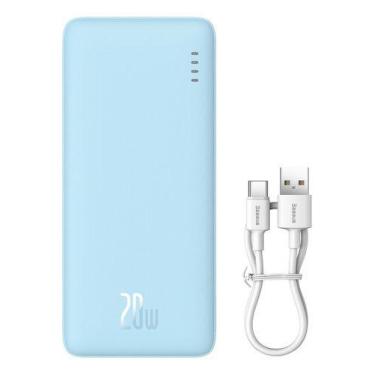 Imagem de Power Bank Baseus Airpow 20000mah Turbo 20w Cabo Usb-c Cor Preto, Azul