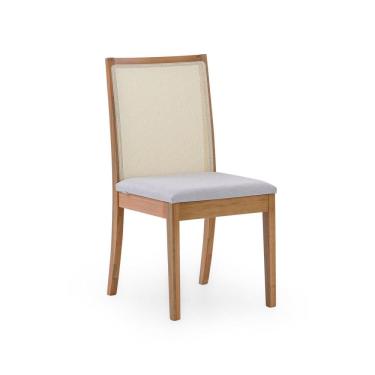 Imagem de Cadeira para Sala de Jantar Desmontável Alice Marrom Rosado/ Cinza