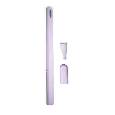 Imagem de siduater Capa de silicone para Apple Pencil Pro e Apple Pencil 2ª geração, acessórios de proteção macia para iPad Pencil com 2 pontas, roxo lavanda