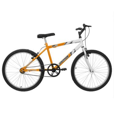 Imagem de Bicicleta de Passeio Ultra Bikes Esporte Bicolor Aro 24 Reforçada Freio V-Brake Sem Marcha Laranja/Branco
