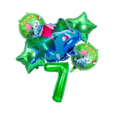 Imagem de Conjunto De Balões De Aniversário Pokémon Pikachu Squirtle Charmander 