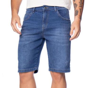 Imagem de Bermuda Jeans Masculina Dixie Slim Azul, Azul, 48