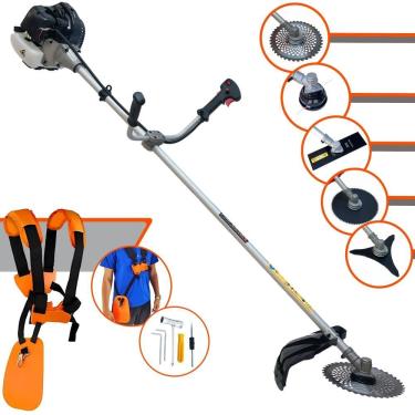 Imagem de Roçadeira 43cc Cg430b Com Facas 2p, 3p, 40d, 80d + Carretel