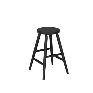 Imagem de Banqueta Alta de Madeira Údine 60cm Ébano para Cozinha e Balcão Piratini