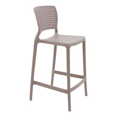 Imagem de Banqueta Alta para Cozinha Tramontina Serena Camurça em Polipropileno com Proteção Antimicrobiana