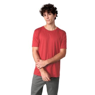 Imagem de Camiseta Individual Pima Básico Vermelho-Masculino